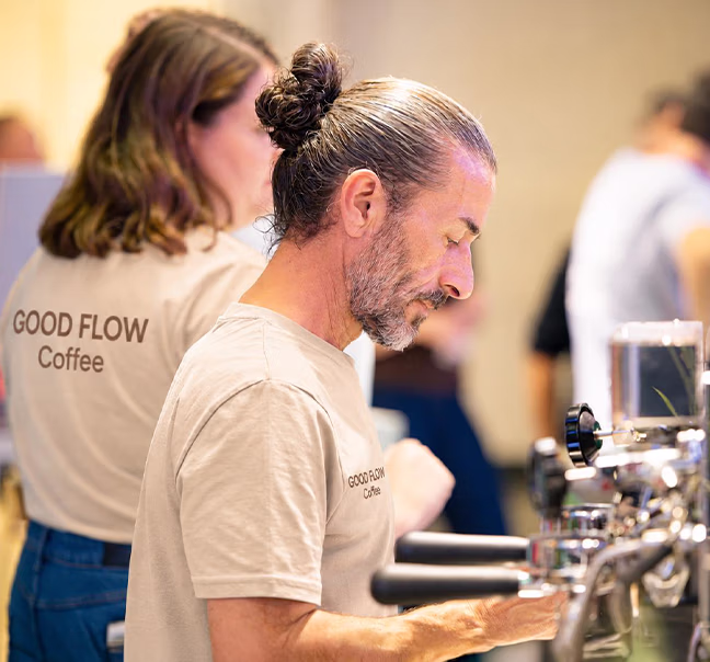 GOOD FLOW COFFEE Barista Catering bei einem Business Event in Essen